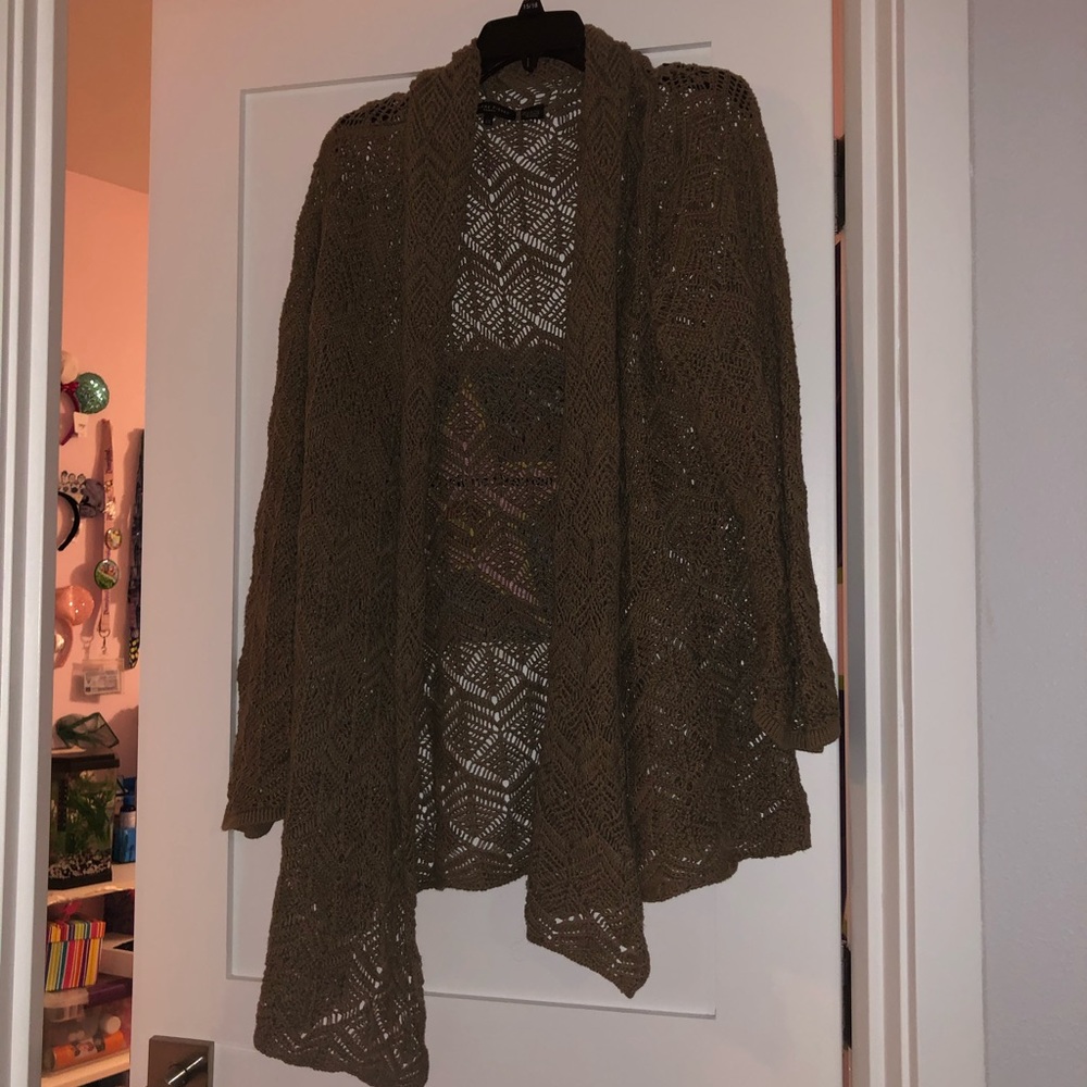 Jeanne Pierre light brown long knitted sweater